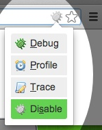 Google Chrome Xdebug helper extension buttons